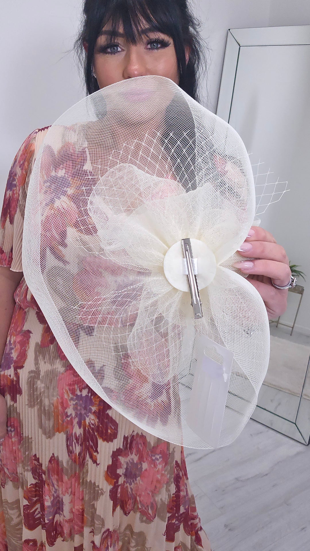 Mesh Fascinator - Cream