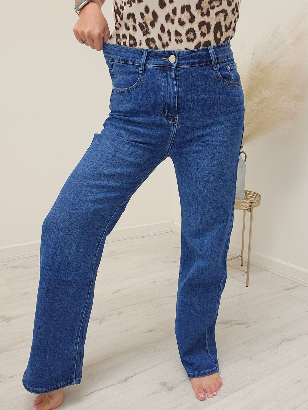 G Smack Wide Leg Mid Denim Jeans - (choose your Size)