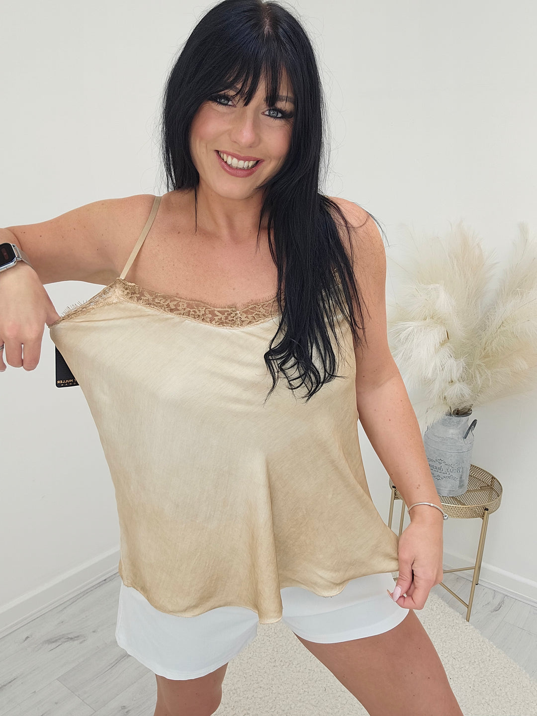 Silky Sateen Cami Tops - (choose your colour)