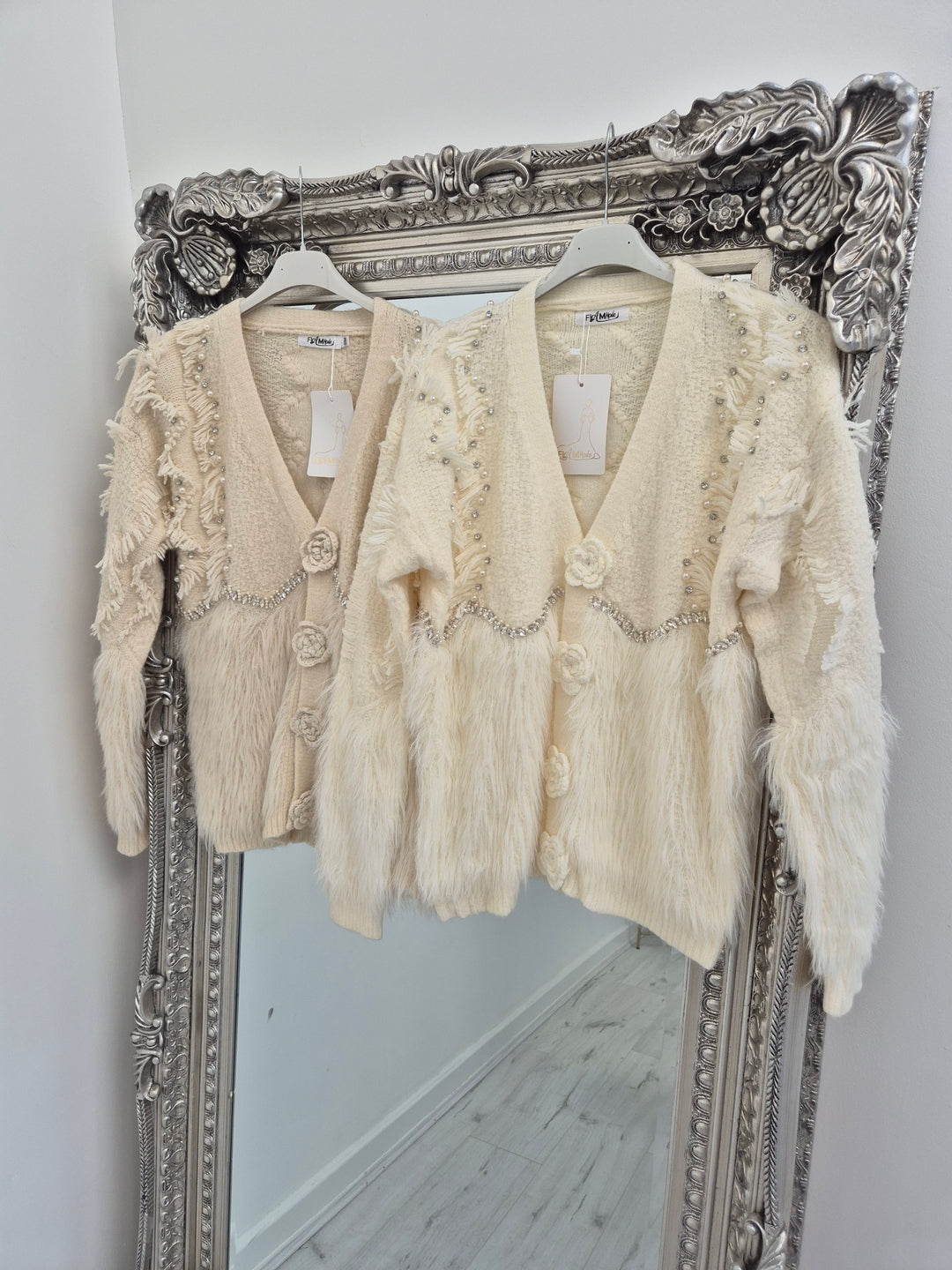 Christabelle Crystal & Pearl Cardigan - (choose your Colour & Size)