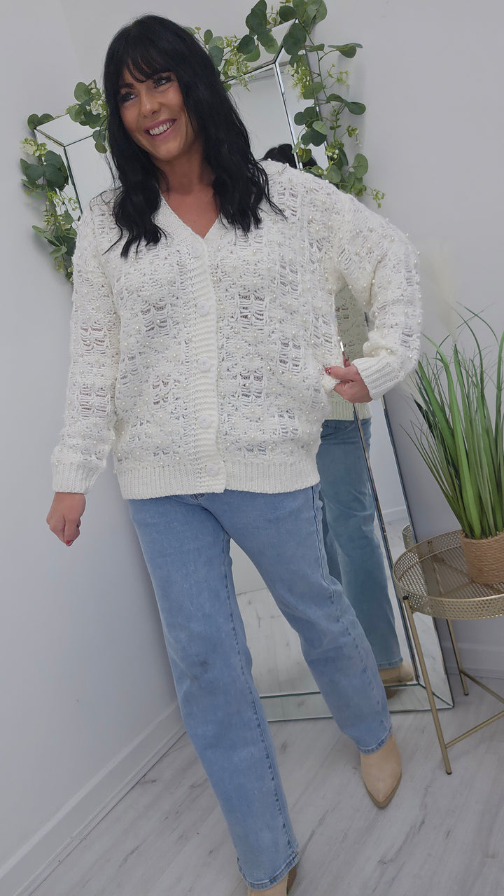 Pearly Cardigan - Cream