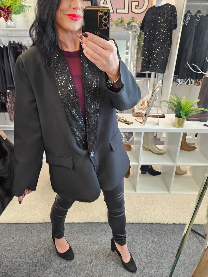 Ritz Sequin Blazer (Curvy) - (choose your Colour)