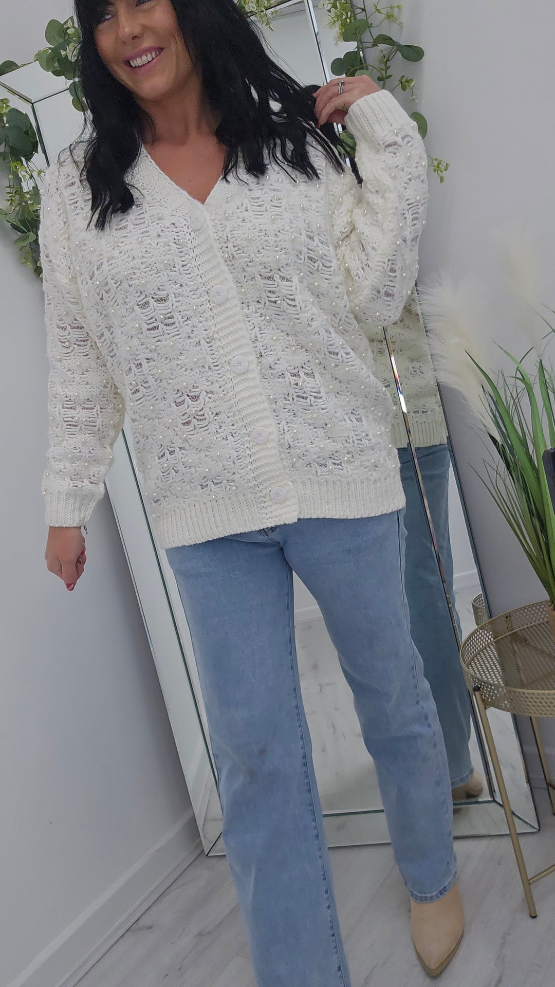 Pearly Cardigan - Cream