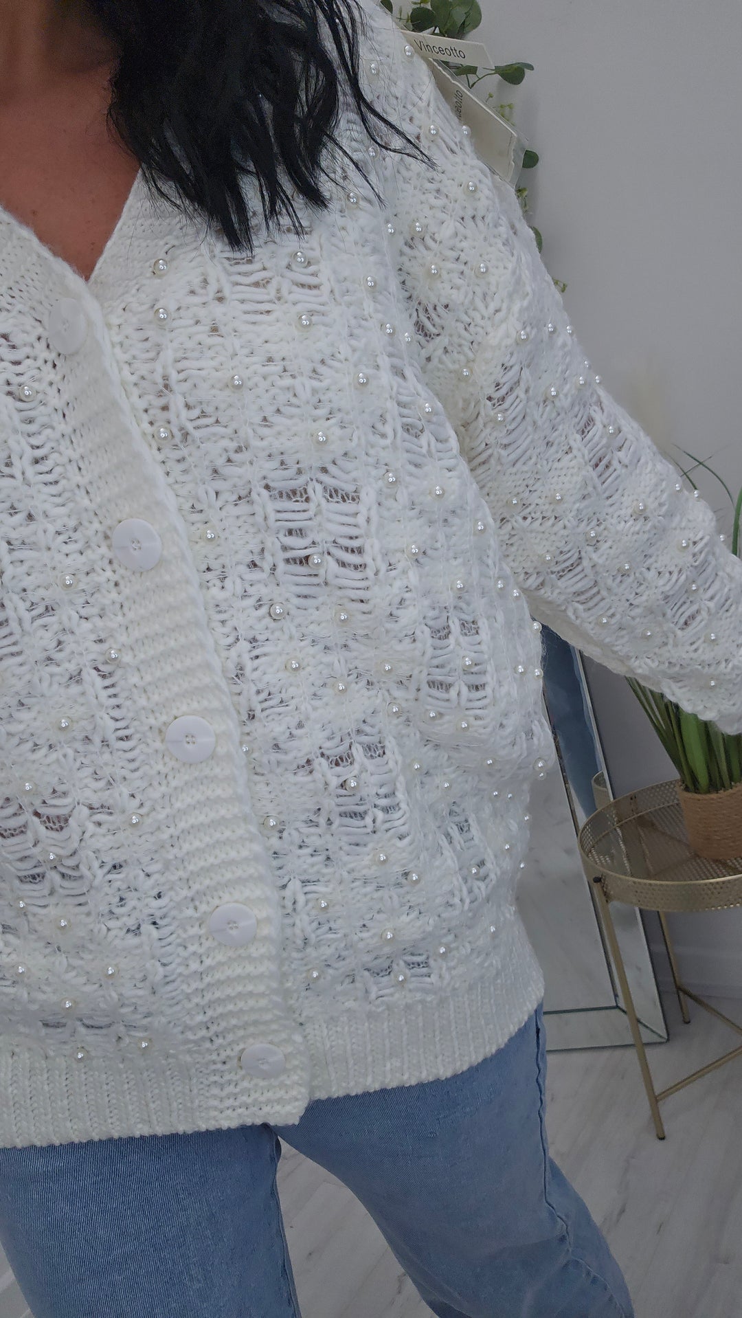 Pearly Cardigan - Cream