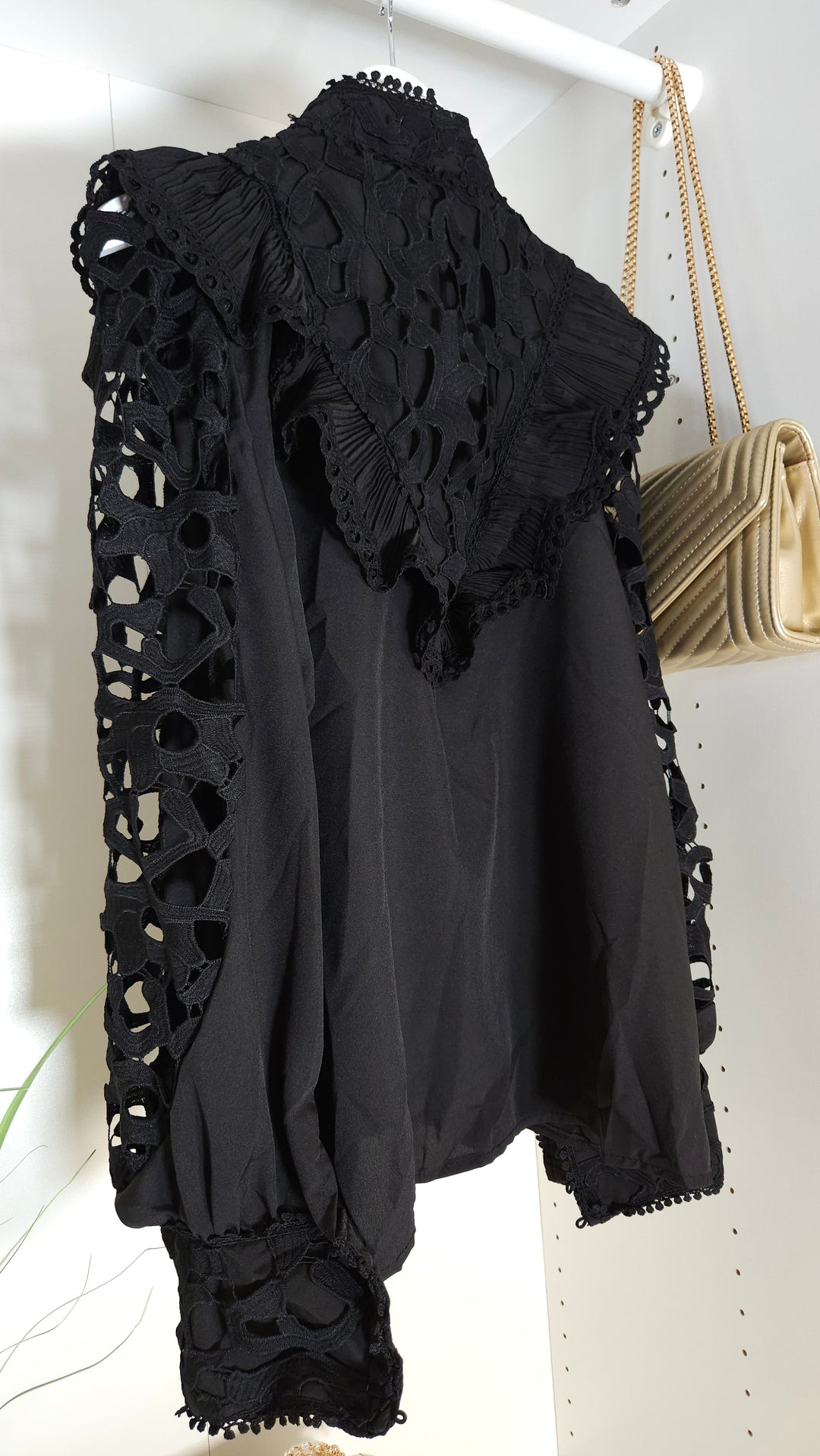 Ava Lace Blouse - Black