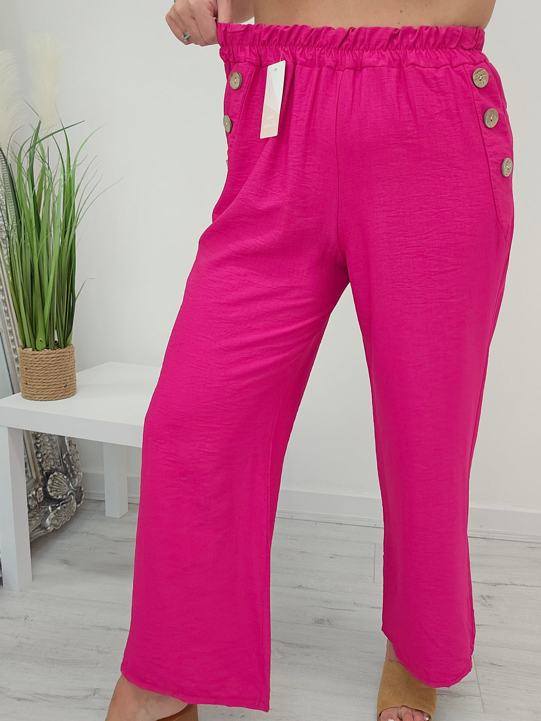 Candice Wide Leg Pants - Pink