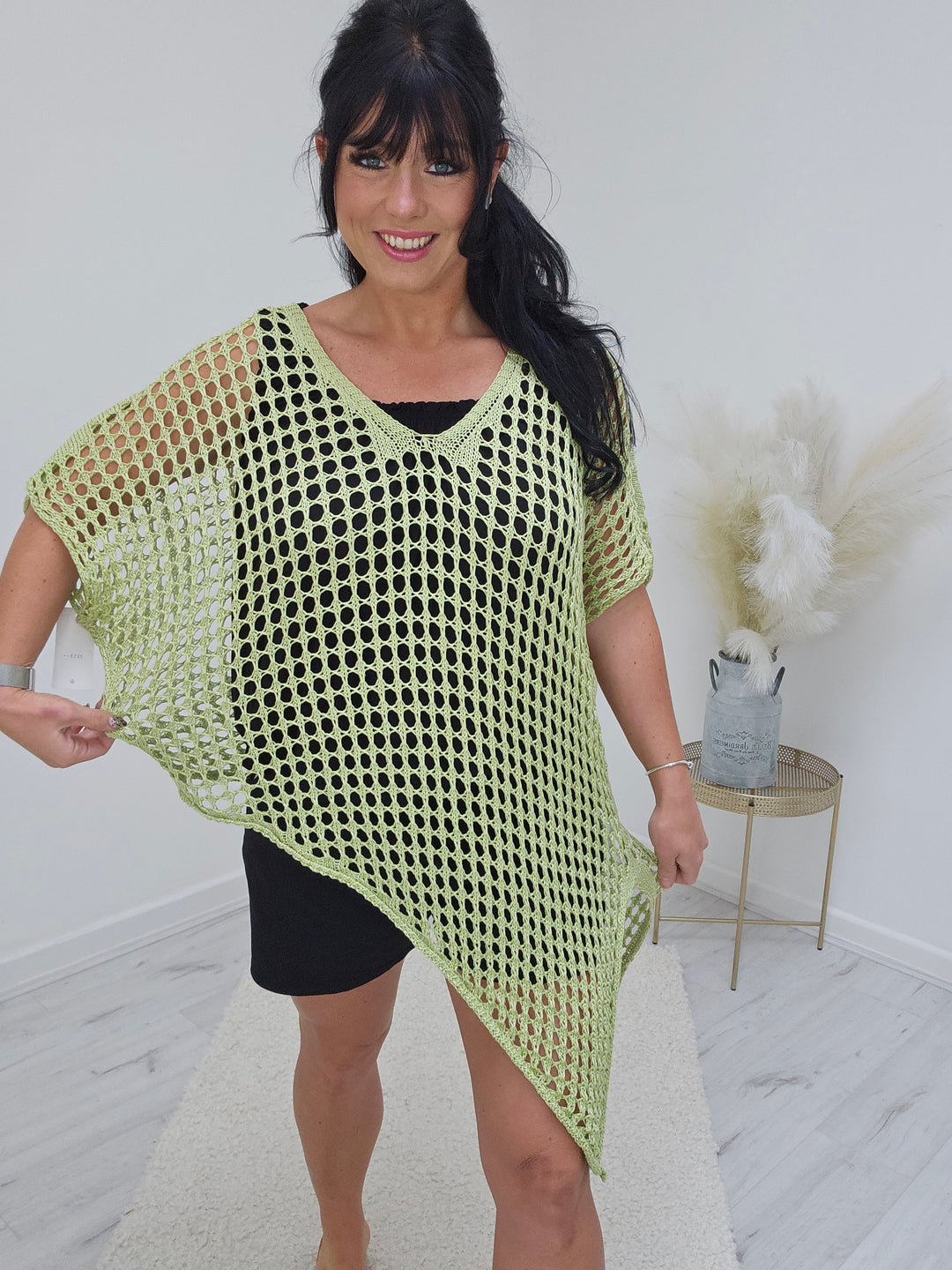 Madrid Crochet Throwover Top (Asymmetric) - ( Choose your colour )