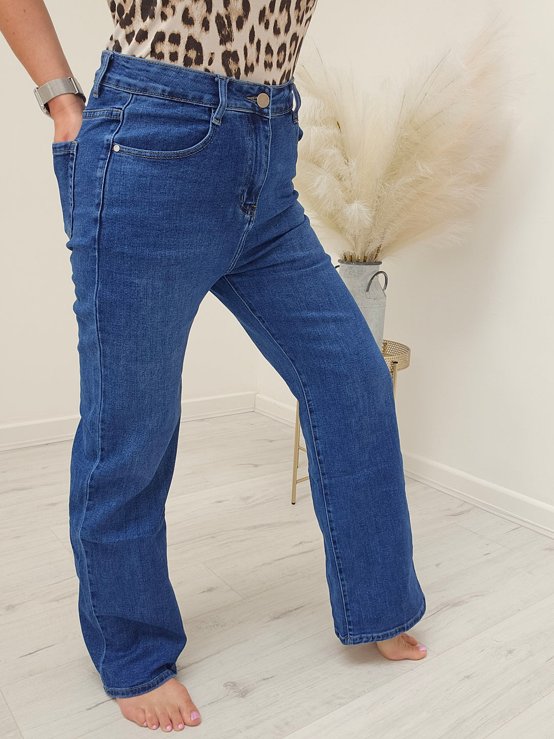 G Smack Wide Leg Mid Denim Jeans - (choose your Size)