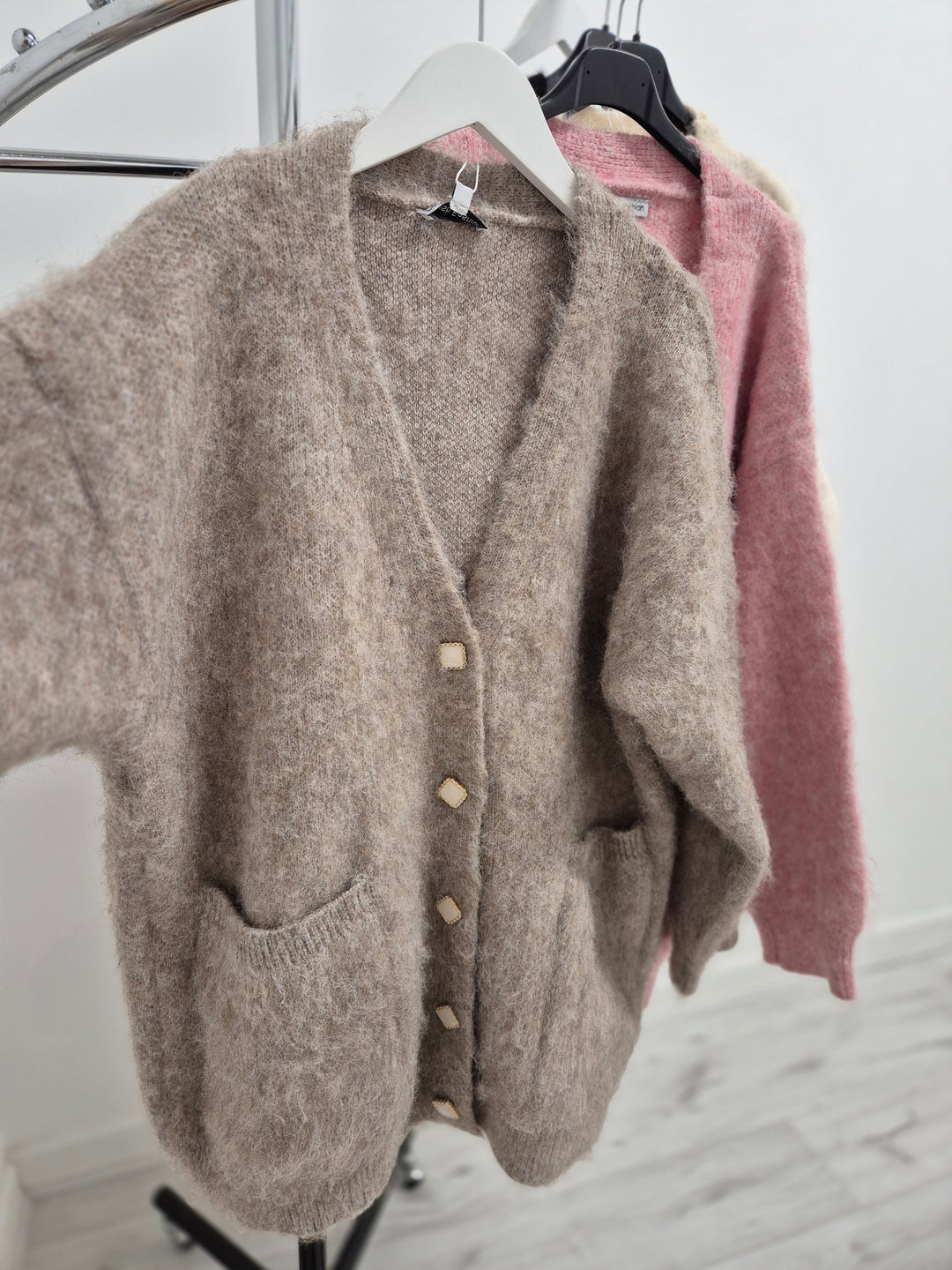 Bethany Oversized Brushed Boxy Cardigan - (choose your Colour)