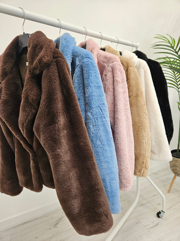 Oslo Faux Fur Short Jacket - (choose your Colour)