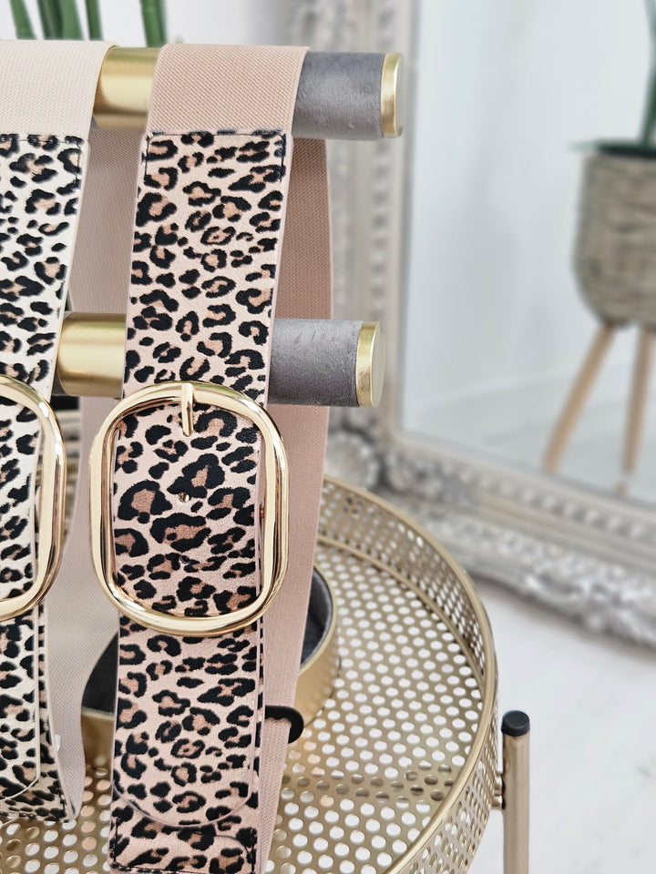 Stretchy Leopard Print Belt - ( Choose your colour )