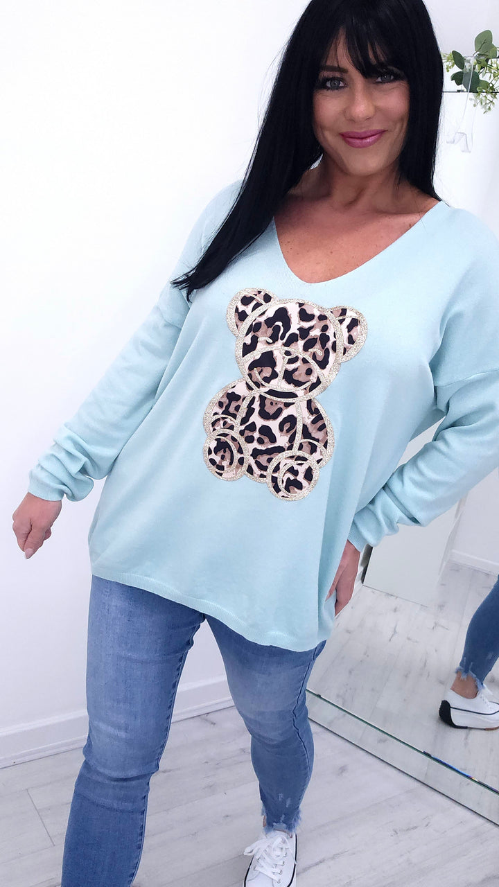 Teddy Soft Fine Knit Jumper - Mint