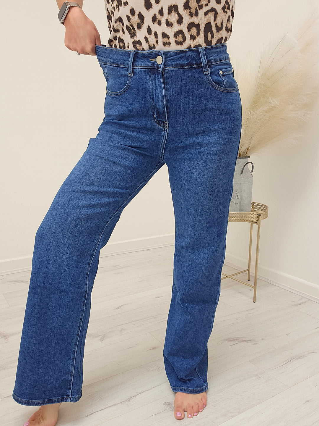 G Smack Wide Leg Mid Denim Jeans - (choose your Size)