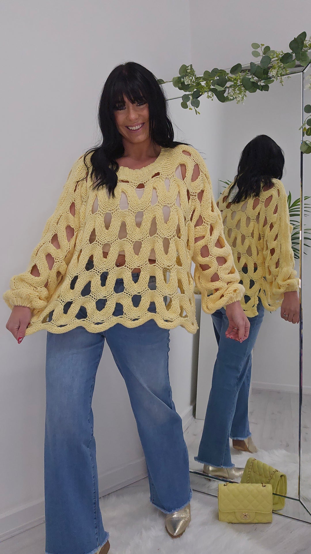 Melissa Oversized Crochet Jumper - (choose your Colour)