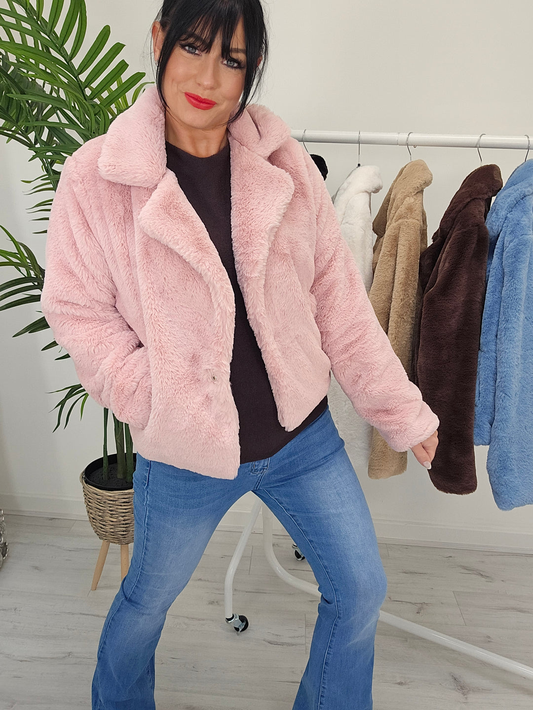 Oslo Faux Fur Short Jacket - (choose your Colour)