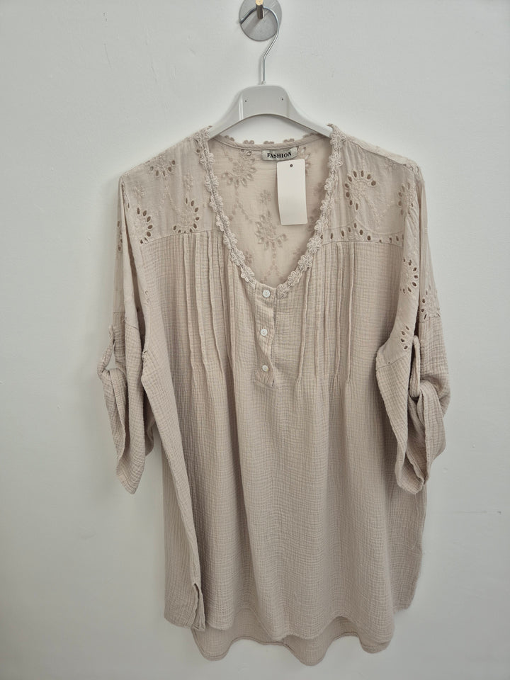 Daisy Cheesecloth (Waffle) Tunic Top - (choose your colour)