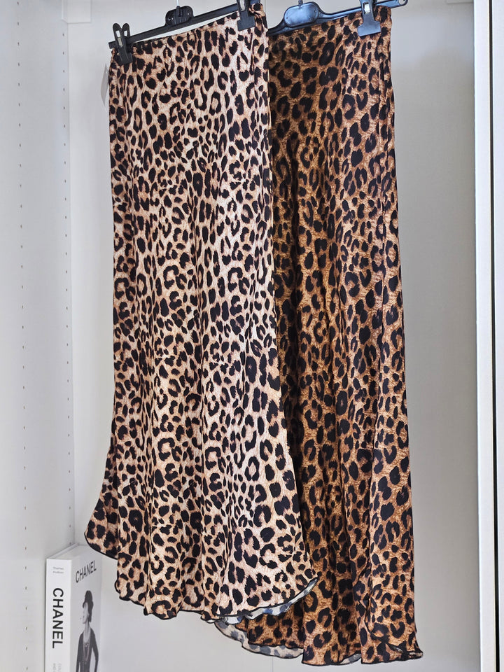 Cara Leopard Skirt - (choose your Colour)