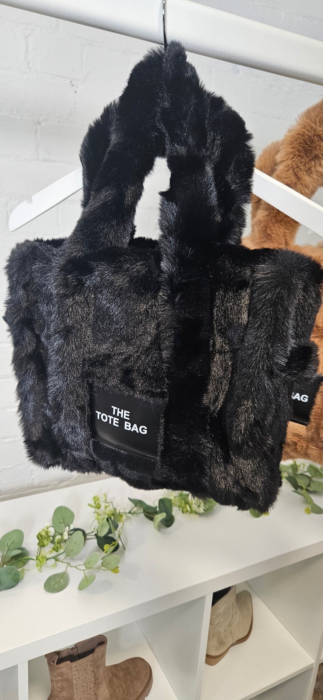 Oslo Fluffy Faux Fur Tote Bag (Medium Size) - (choose your Colour)