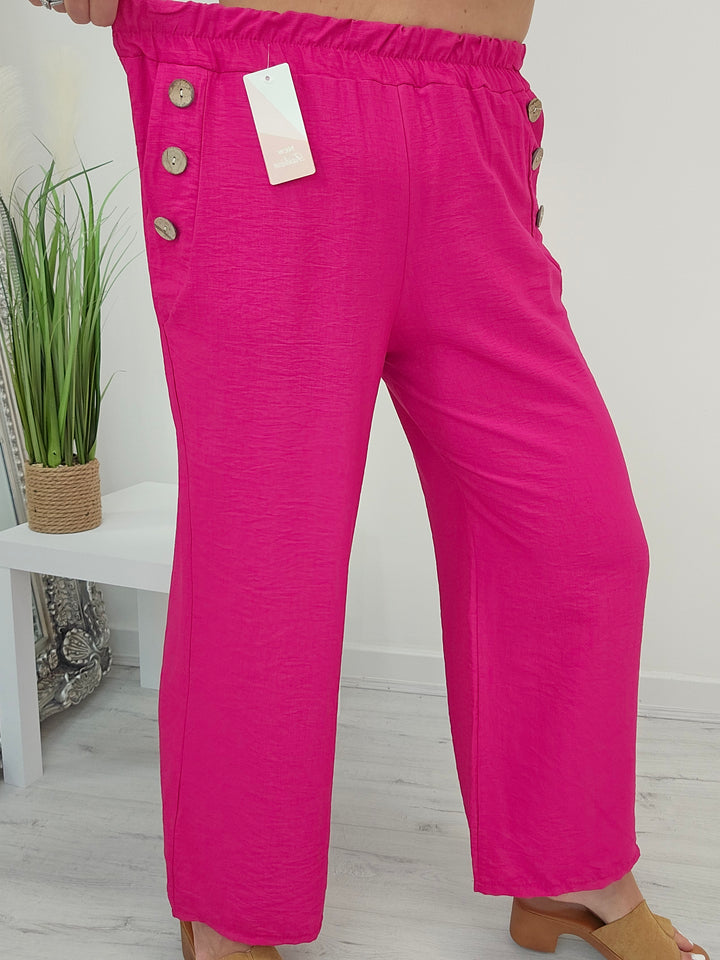 Candice Wide Leg Pants - Pink