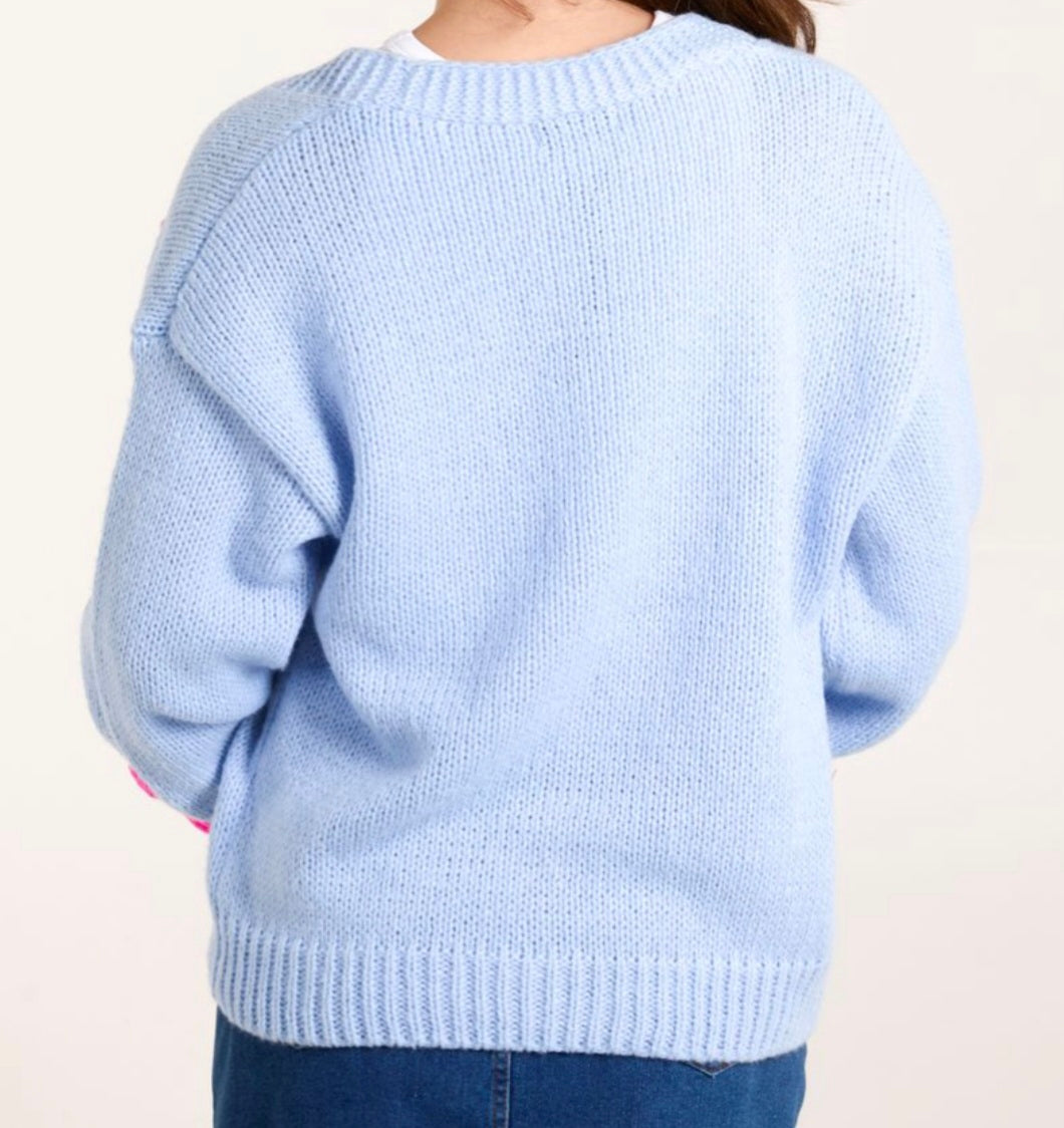 Daisy Cardigan - Blue (choose your Size)