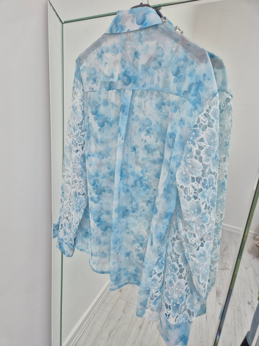 Janine Lace Crystal Blouse - (choose your Colour and Size)