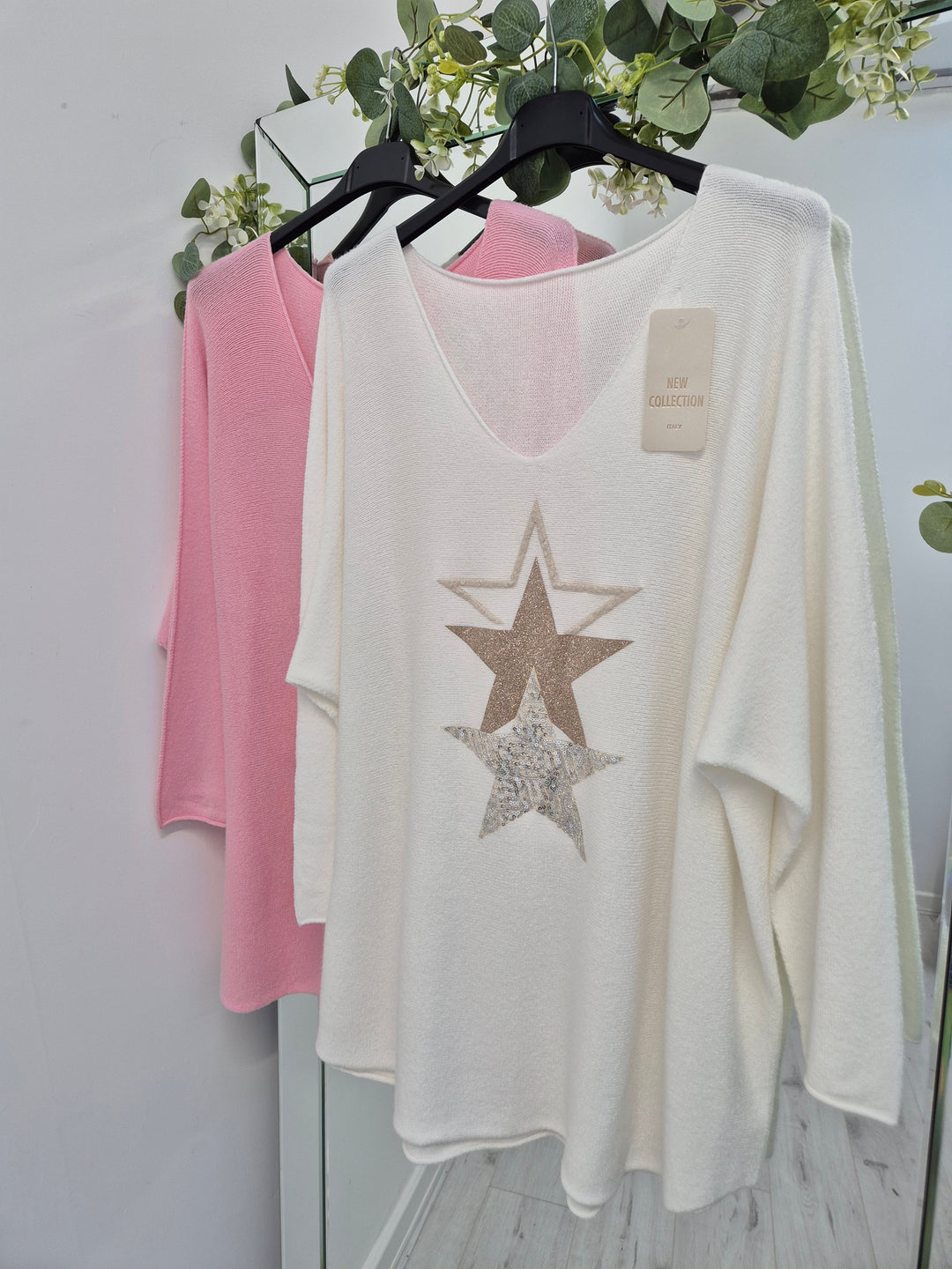 Triple Stars Jumper - (choose your Colour) (Curvy)