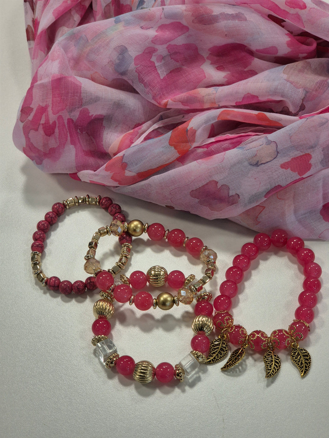 Stacker Bracelets - Pink