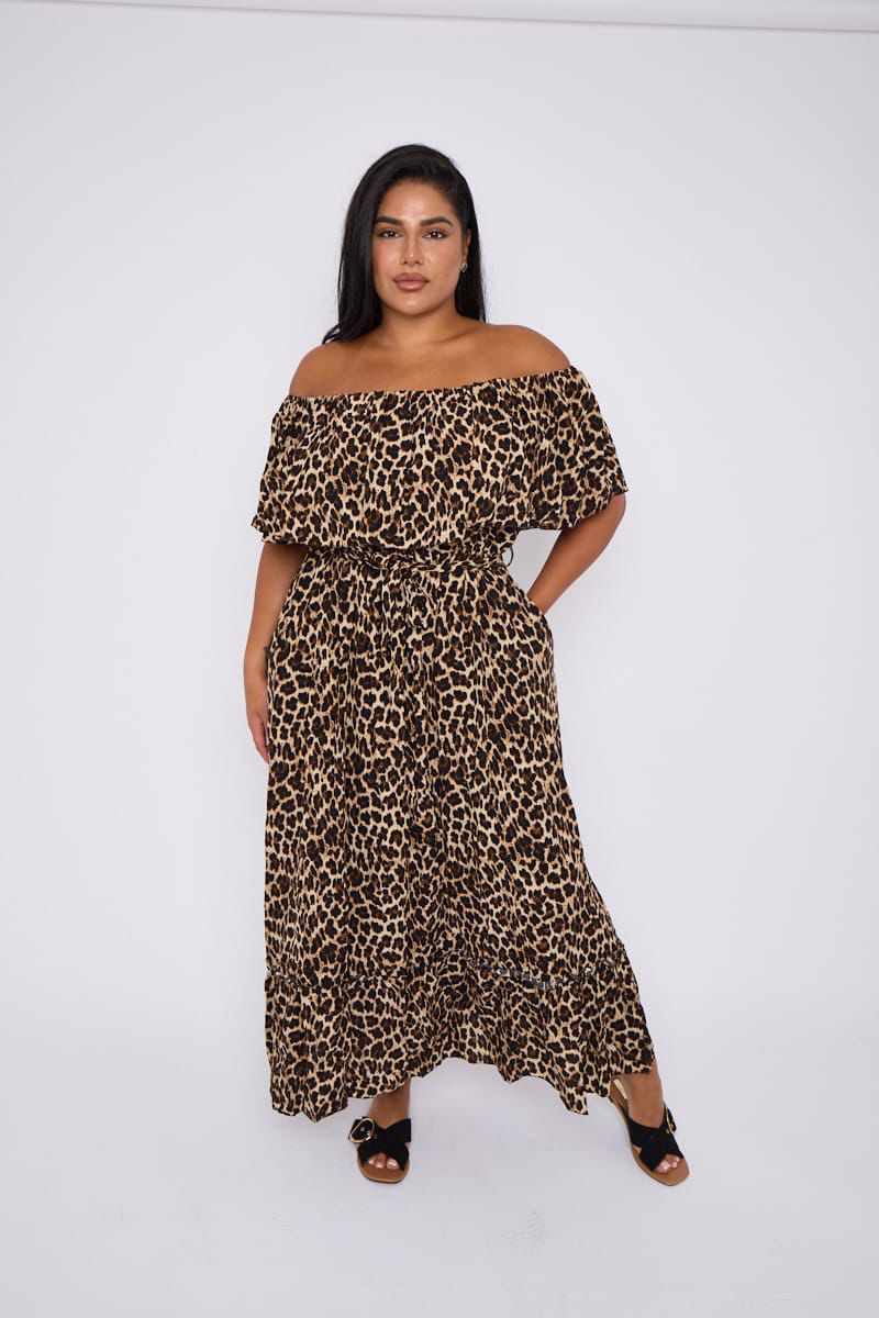 Layla Leopard Print Dress (Curvy)