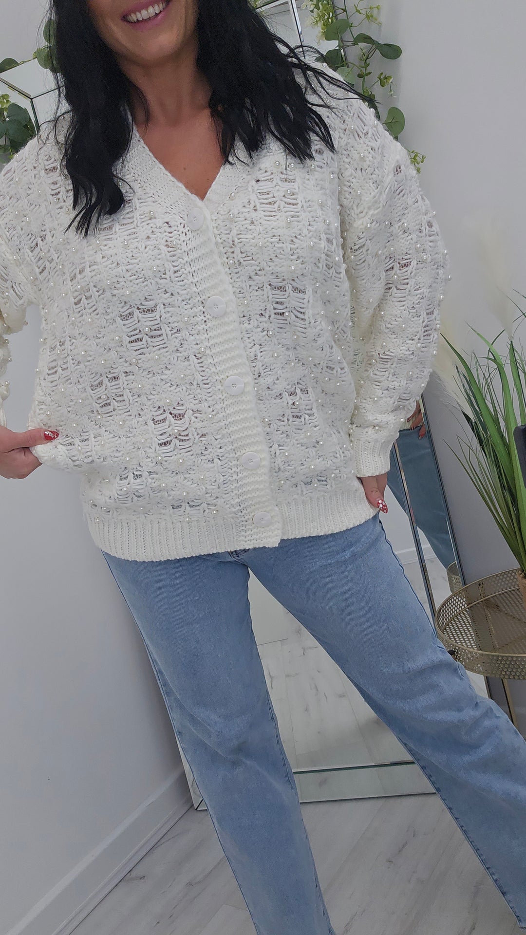 Pearly Cardigan - Cream