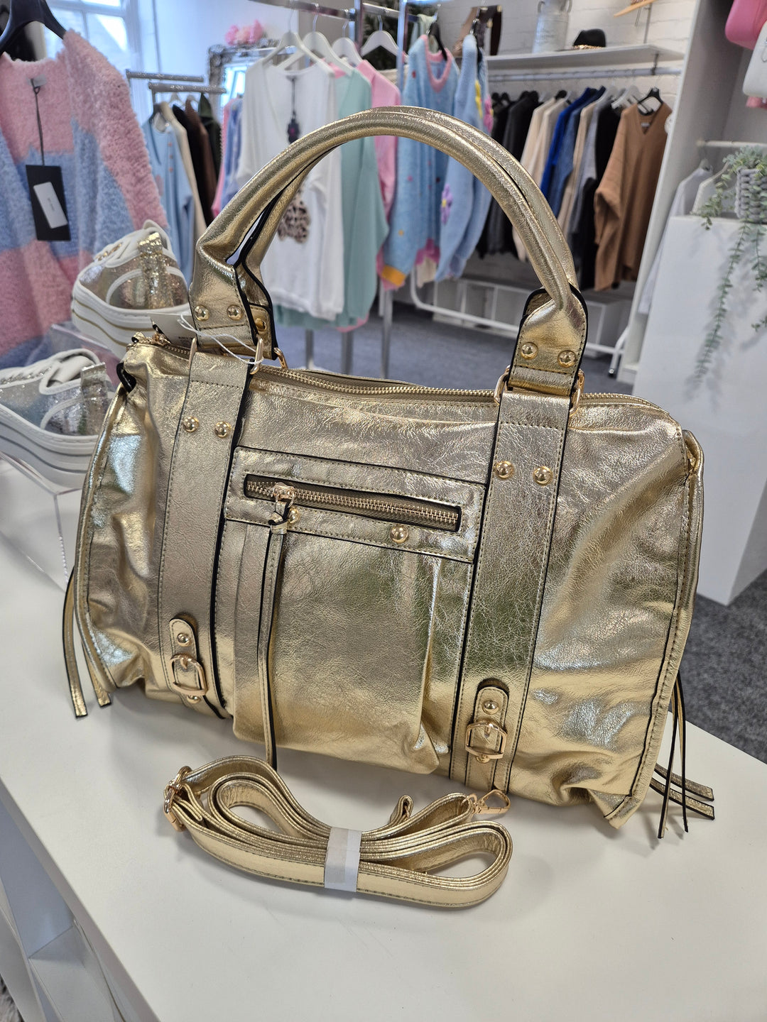 Beverly Hills Metallic Bag (Oversized) - (choose your Colour)