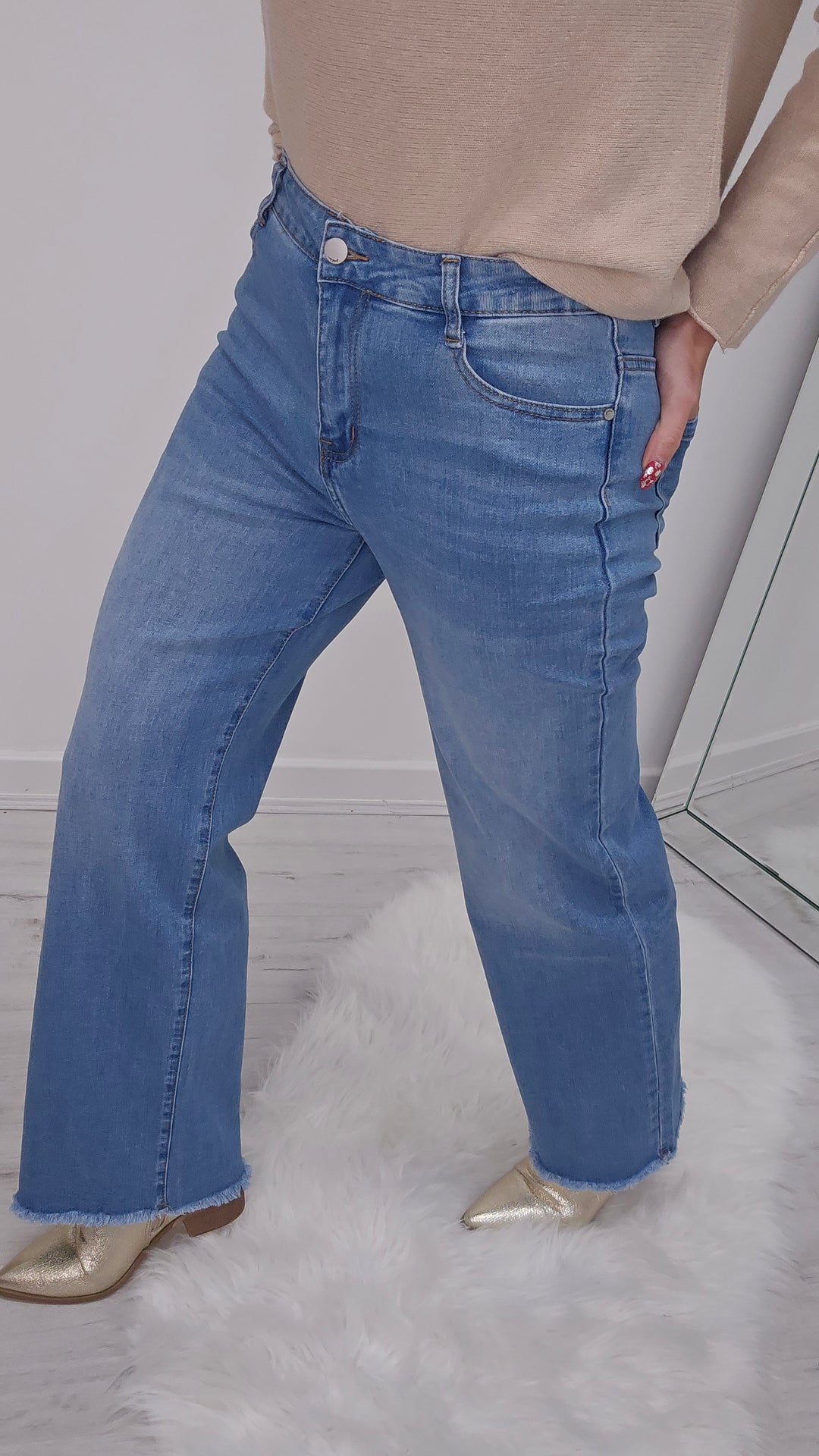 Willow Wide Leg Jeans (G Smack) - (choose your Size)