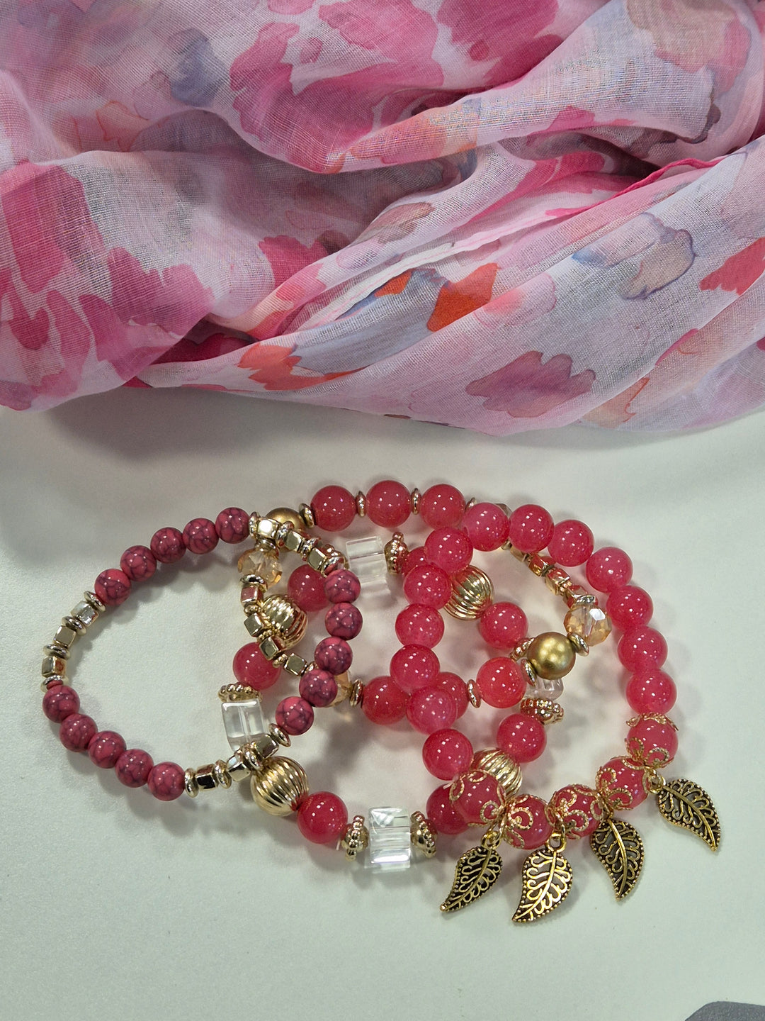 Stacker Bracelets - Pink