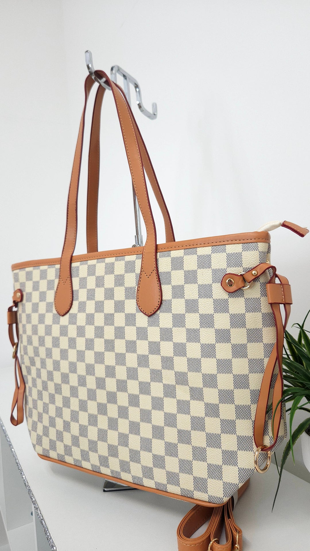 Louisa Tote Bag - Large Size (Beige)