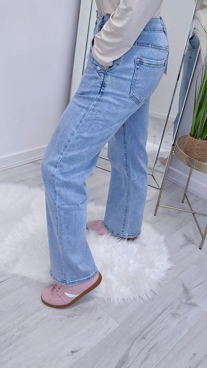 Valentine Wide Leg Jeans (G Smack) - (choose your Size)