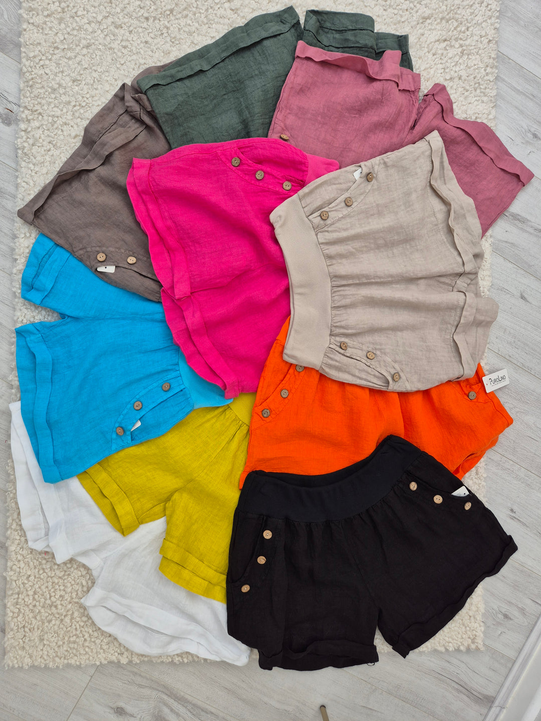 Amalfi Linen Shorts - (choose your Colour & Size)