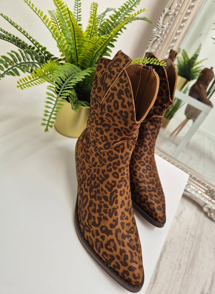 Savannah Leopard Cowboy Boots (choose your Size)