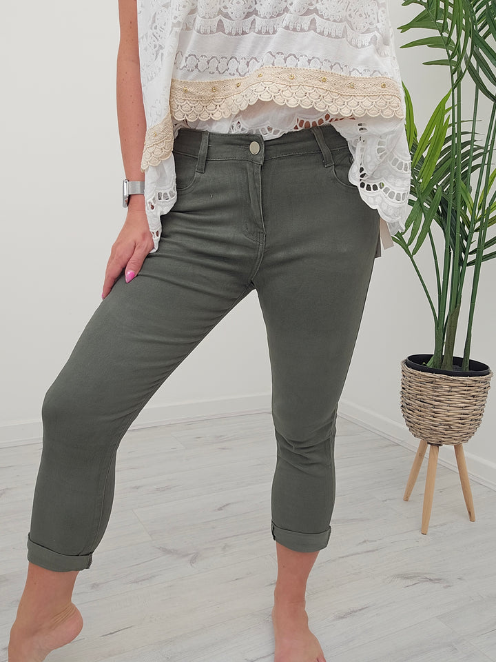 G Smack Mom Jeans in Khaki - (choose your Size)