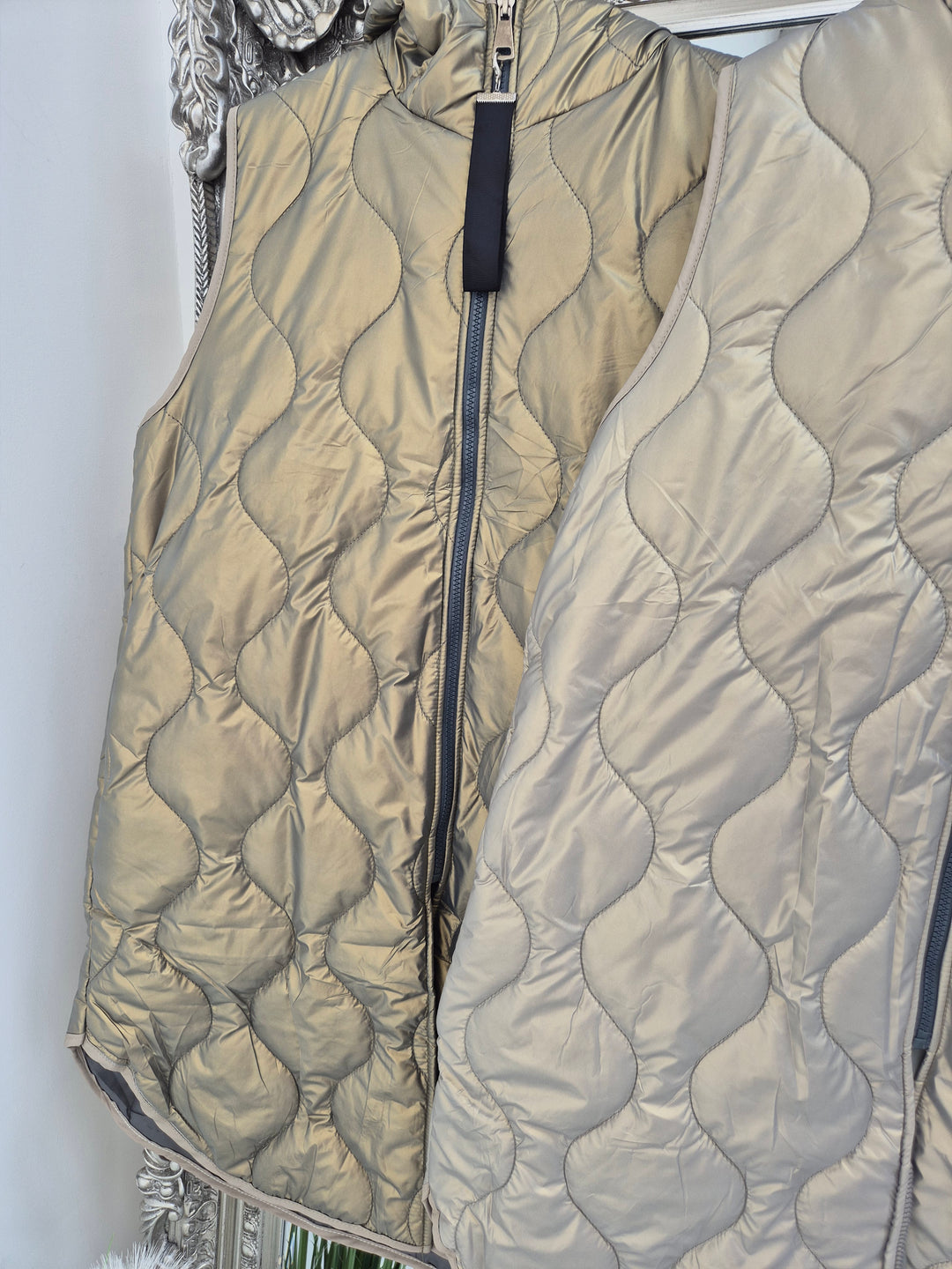 Maisie Metallic Quilted Gilet (Choose your Colour)