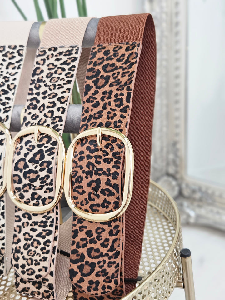 Stretchy Leopard Print Belt - ( Choose your colour )