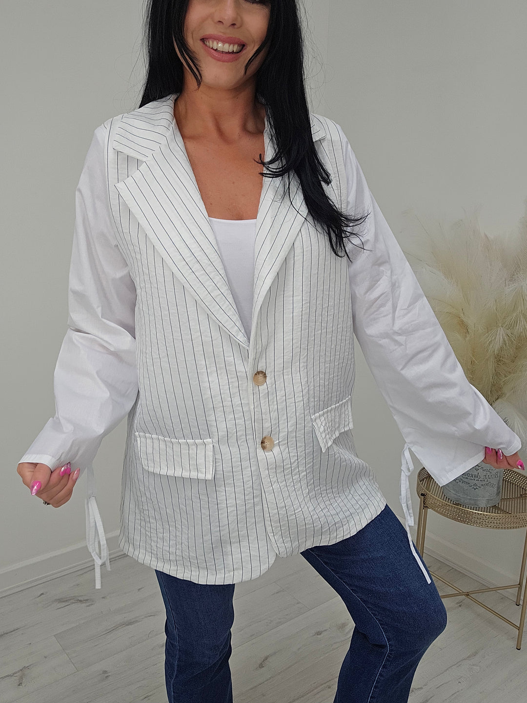 Penelope Pin Stripe Jacket (choose your Colour)