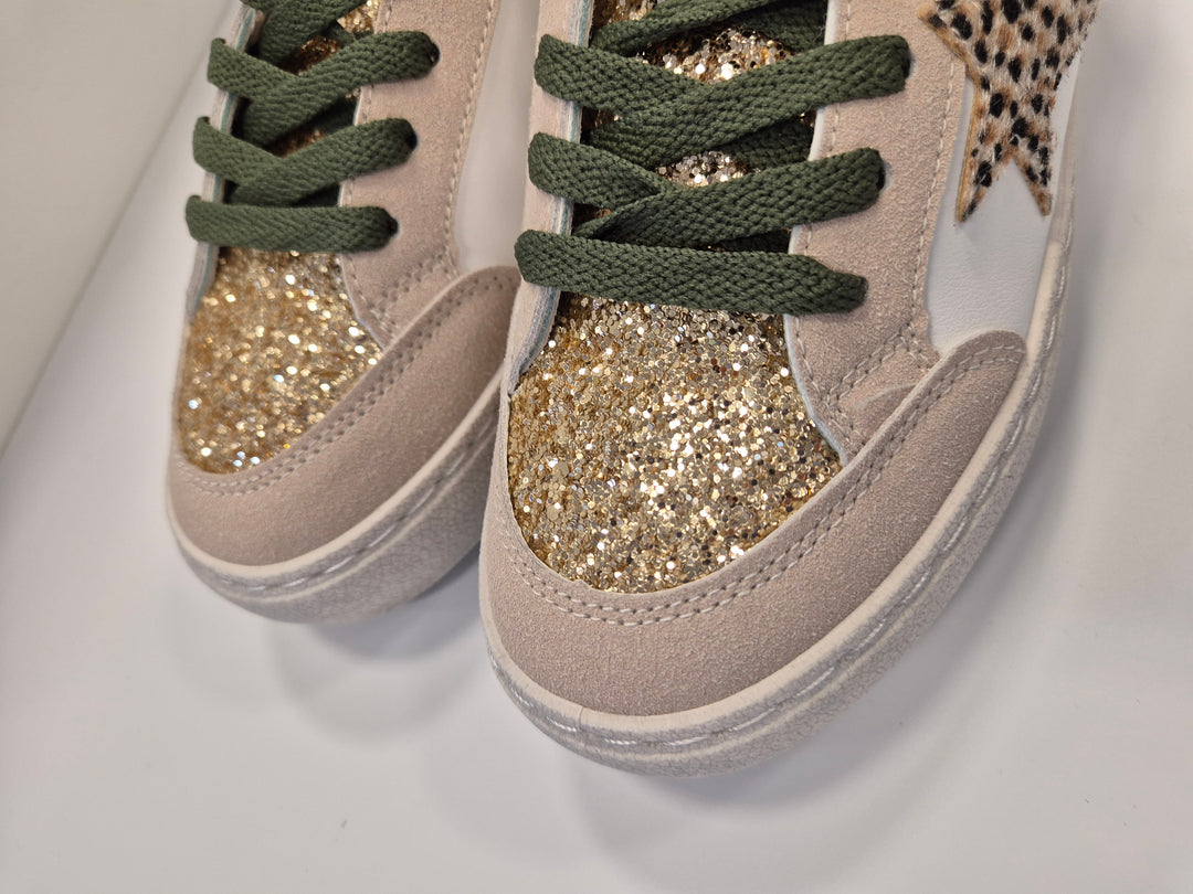 Leopard Trainers - Khaki