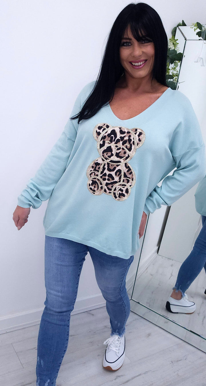 Teddy Soft Fine Knit Jumper - Mint