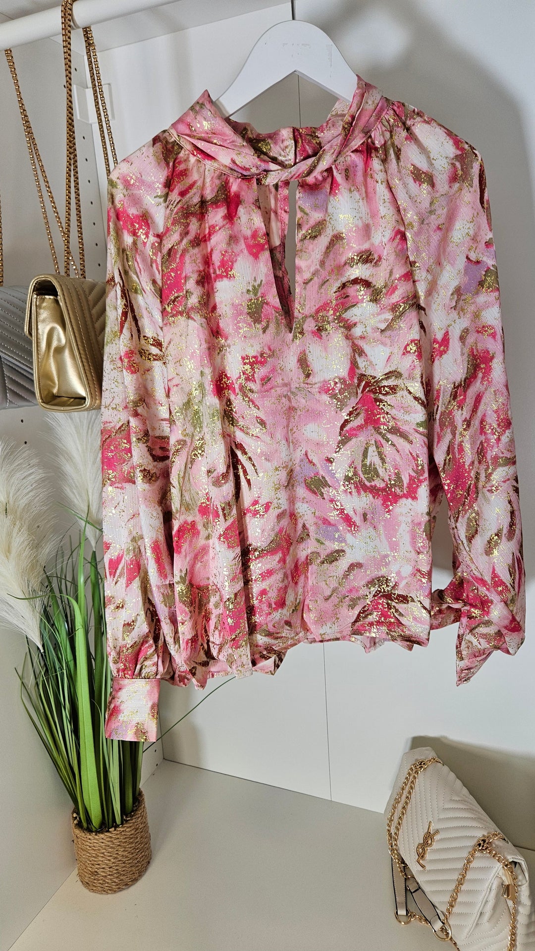 Trudie Shimmery Blouse - Pink