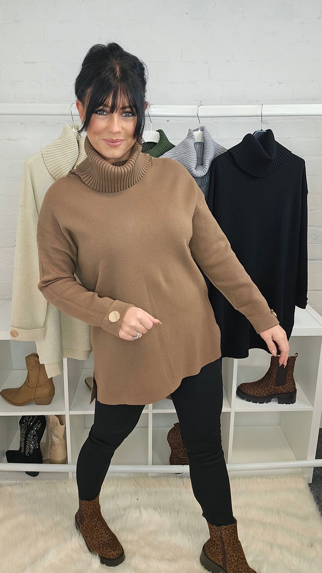 Melissa Cowl Neck Jumper - (choose your Colour)