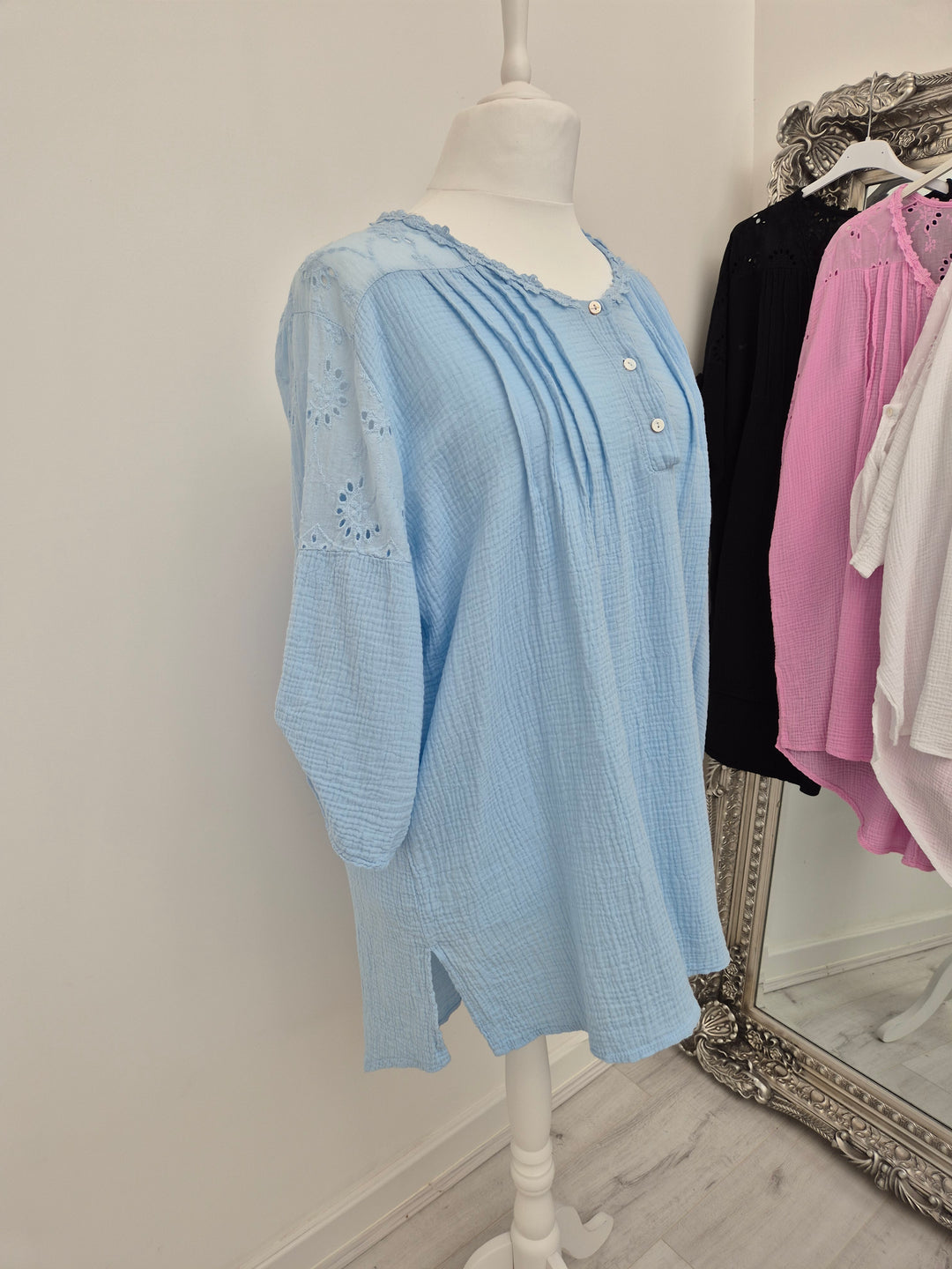 Daisy Cheesecloth (Waffle) Tunic Top - (choose your colour)