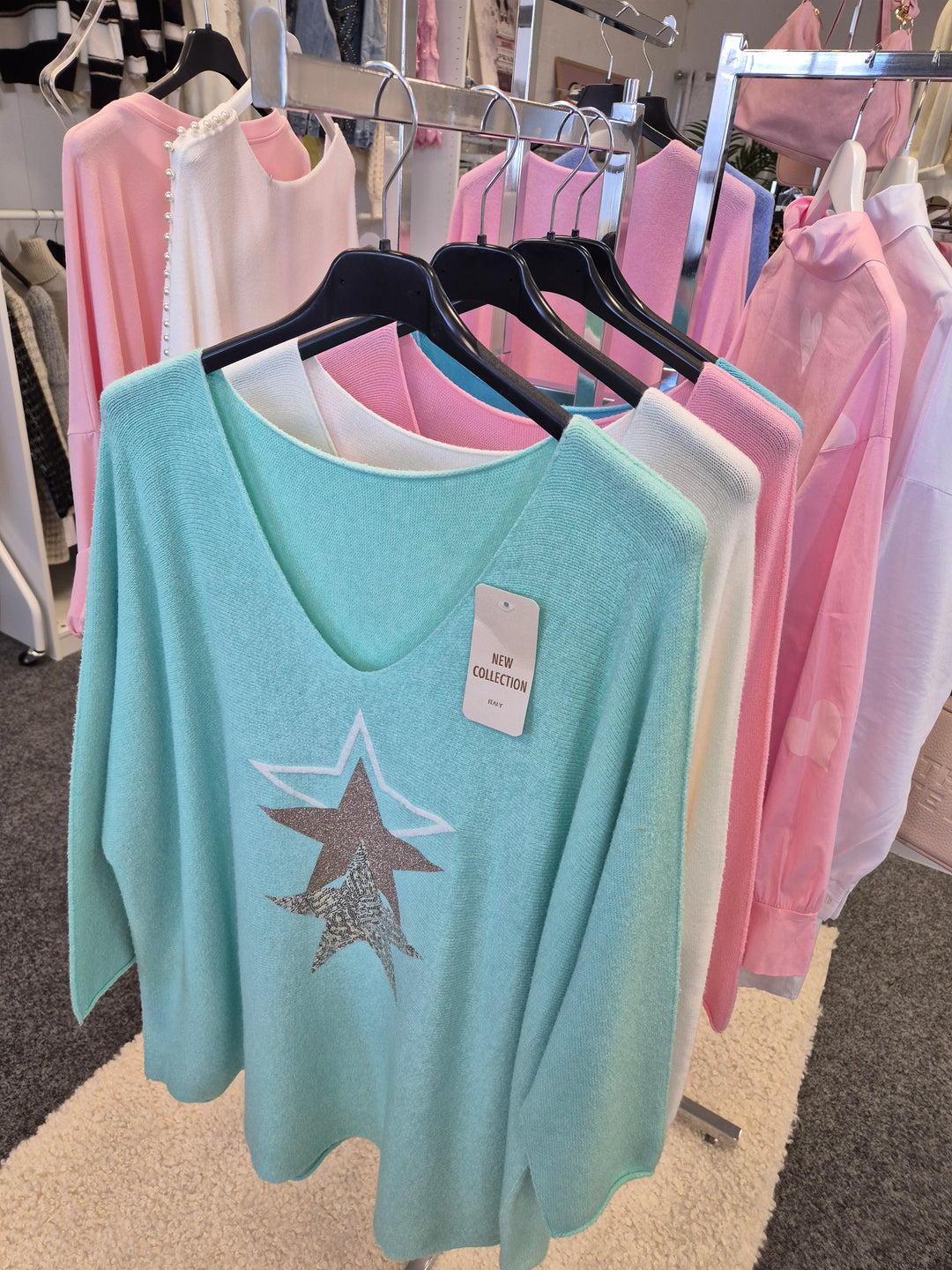 Triple Stars Jumper - (choose your Colour) (Curvy)