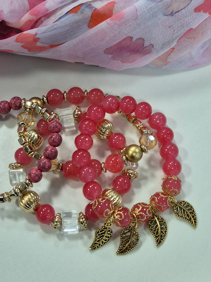 Stacker Bracelets - Pink