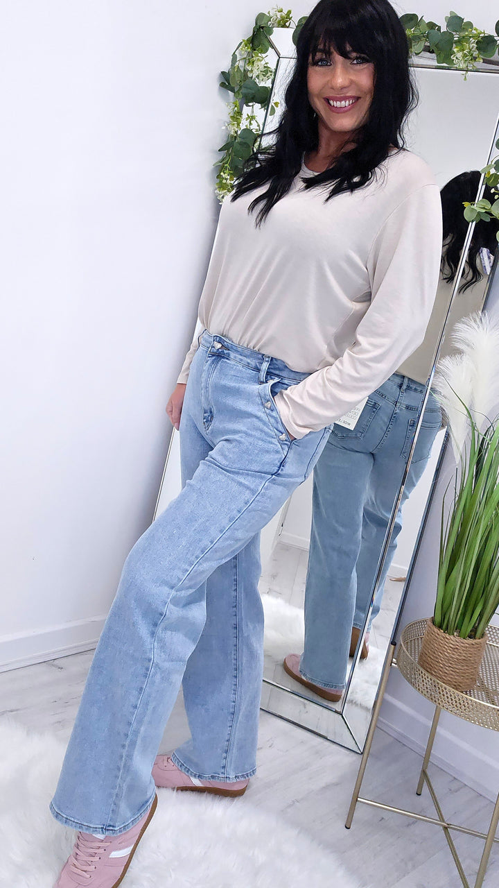 Valentine Wide Leg Jeans (G Smack) - (choose your Size)