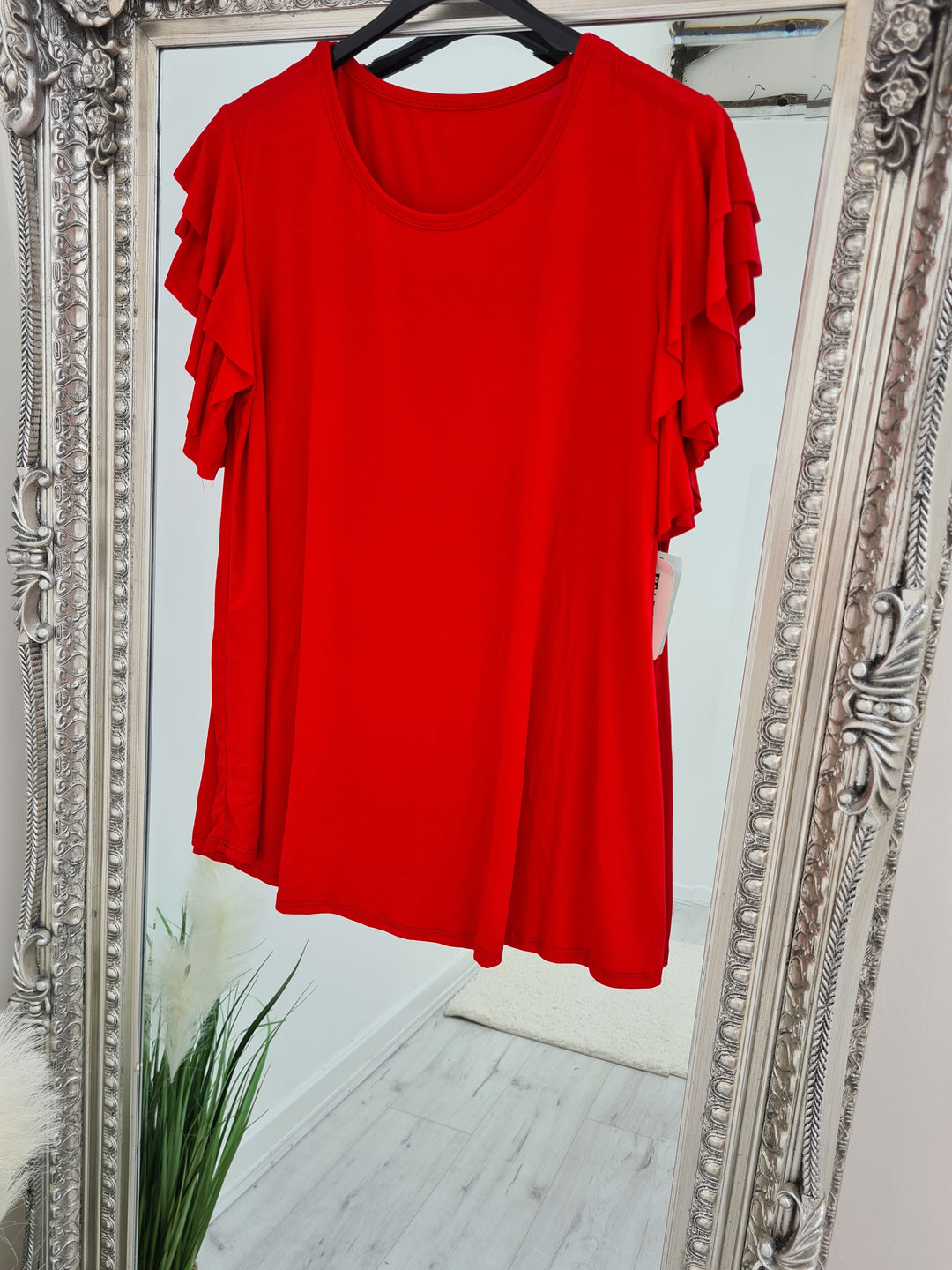 Gemma Frill Sleeve Tee Shirt - (choose your Colour)