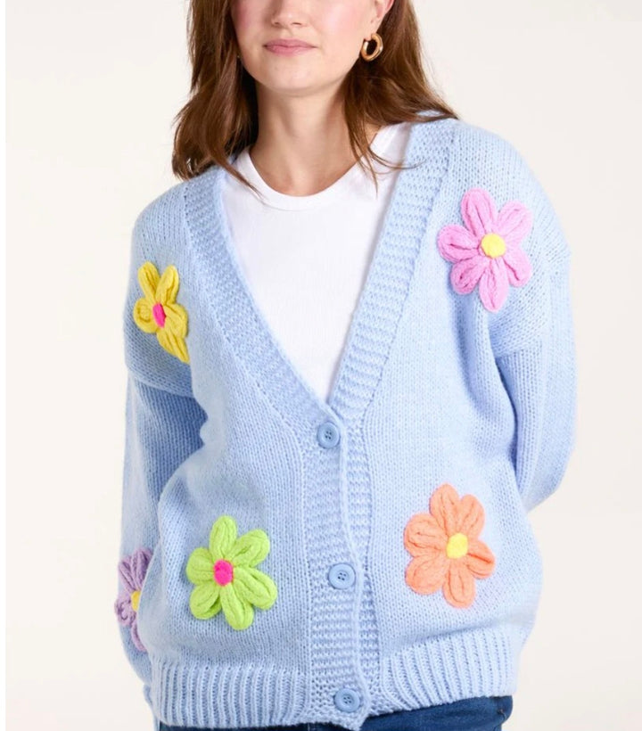 Daisy Cardigan - Blue (choose your Size)